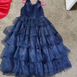 Navy blue dress with red sash.❤5 for $10❤